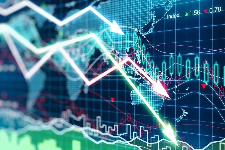 Graph zeigt schlechte Unternehmensentwicklung