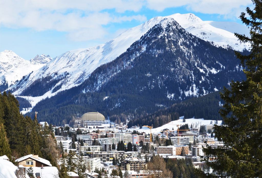 Davos, Schweiz im Winter