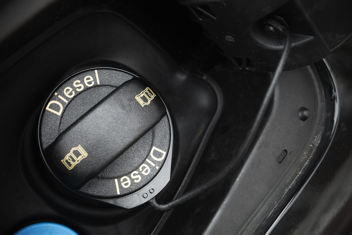 Tankdeckel mit der Aufschrift Diesel